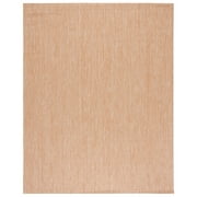 SAFAVIEH Courtyard Finnian Solid Indoor/Outdoor Area Rug, Natural/Cream, 8' x 11'