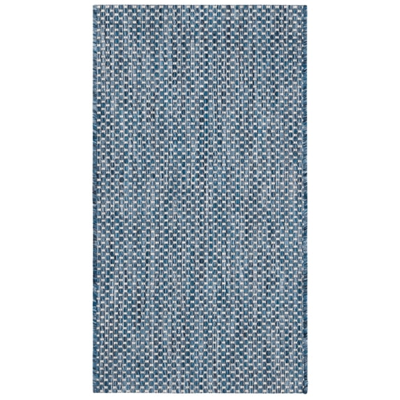 Safavieh Courtyard Finnian Solid Indoor/Outdoor Area Rug, Navy/Gray, 2' x 3'7"