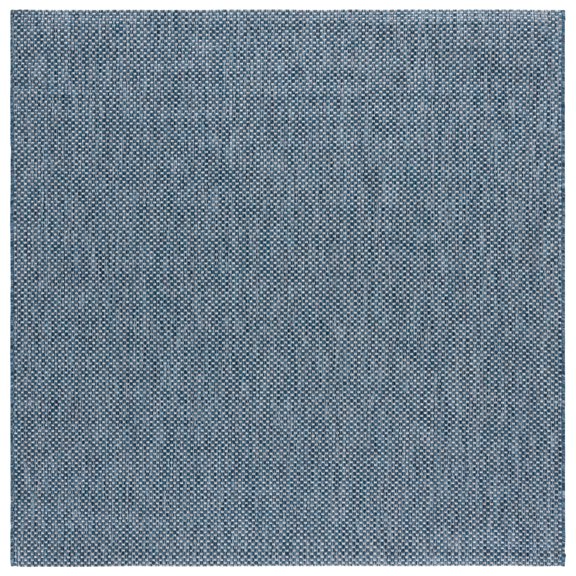 Safavieh Courtyard Finnian Solid Indoor/Outdoor Area Rug, Navy/Gray, 9' x 9' Square