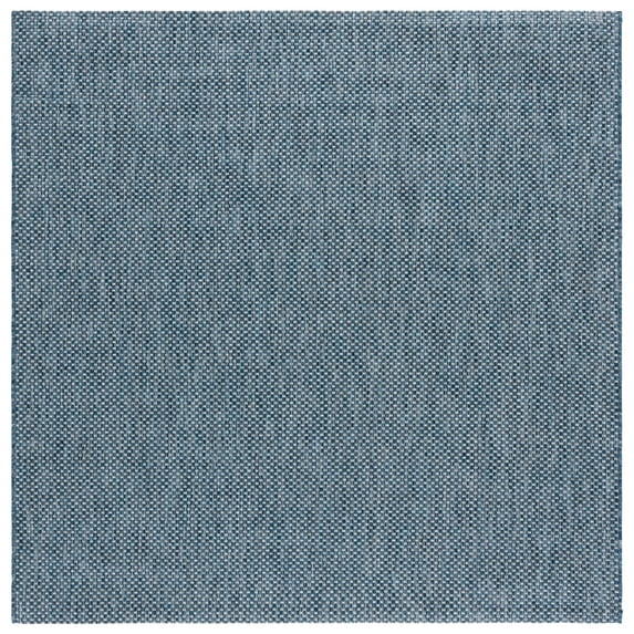 Safavieh Courtyard Finnian Solid Indoor/Outdoor Area Rug, Navy/Gray, 9' x 9' Square