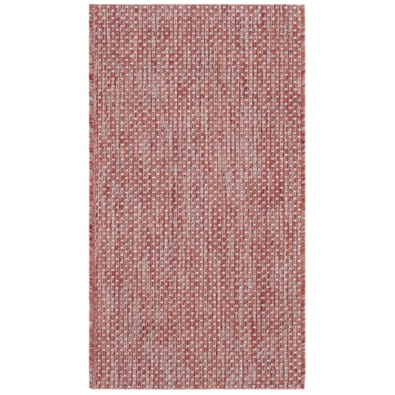 Safavieh Courtyard Finnian Solid Indoor/Outdoor Area Rug, Red/Beige, 2' x 3'7"