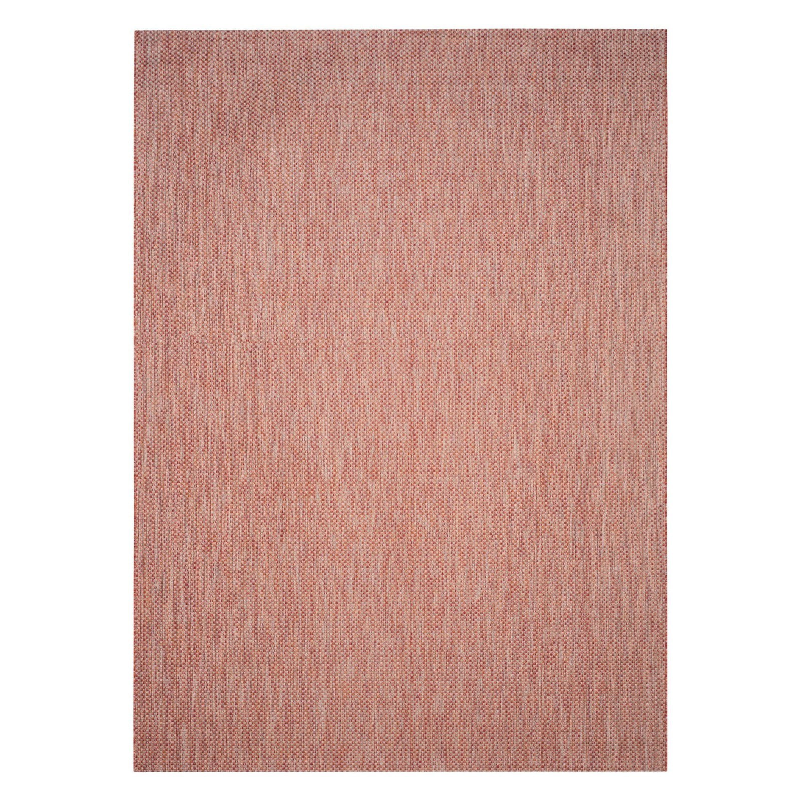 Red/Beige Synthetic Easy-Care Rectangular Area Rug, 6'7" X 9'6"