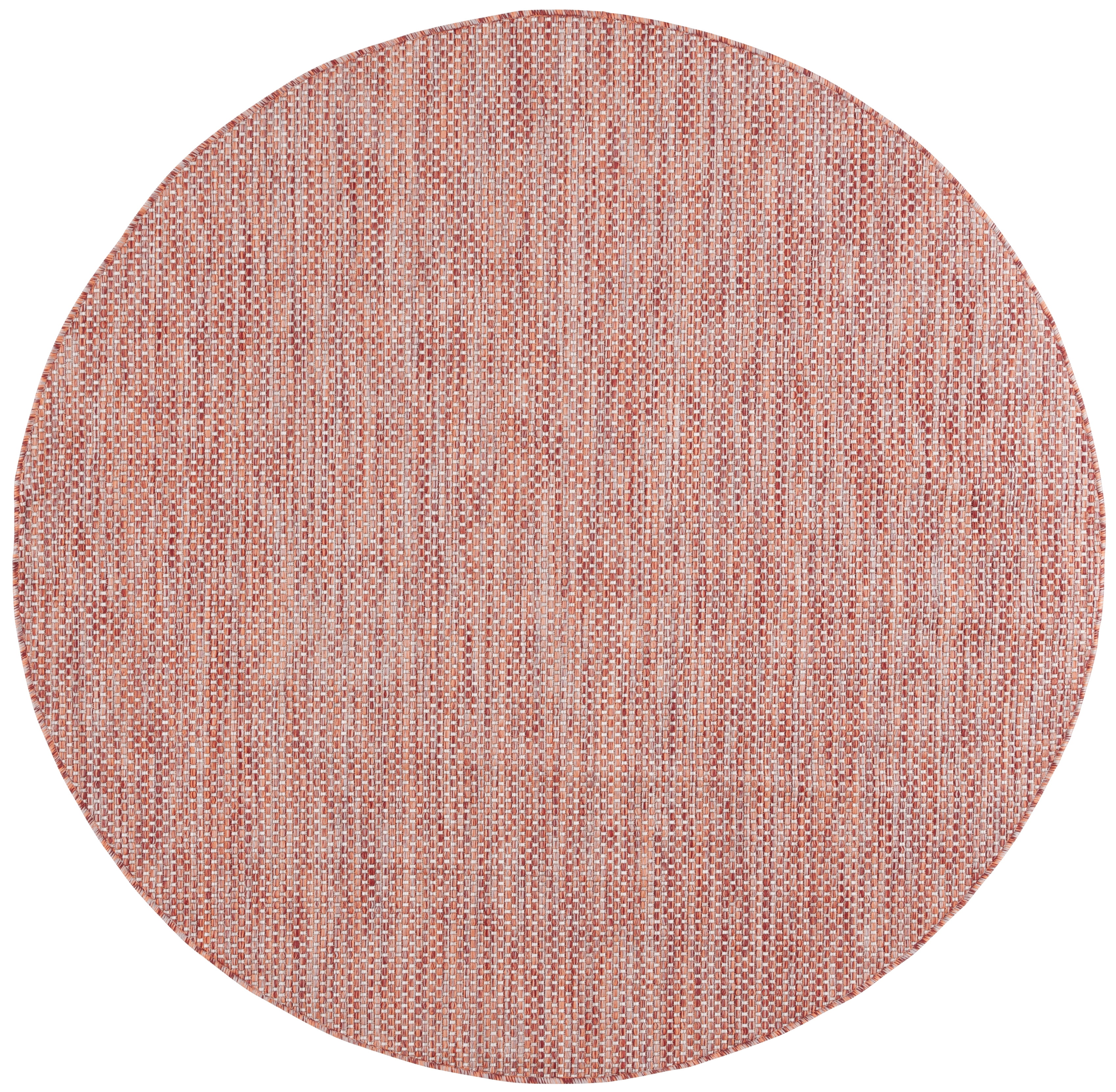 Safavieh Courtyard Finnian Solid Indoor/Outdoor Area Rug, Red/Beige, 7'10" x 7'10" Round
