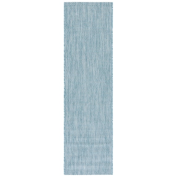 Safavieh Courtyard Finnian Solid Indoor/Outdoor Runner Rug, Aqua/Gray, 2'3" x 5'