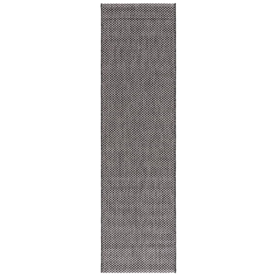 Safavieh Courtyard Finnian Solid Indoor/Outdoor Runner Rug, Black/Beige, 2'3" x 10'
