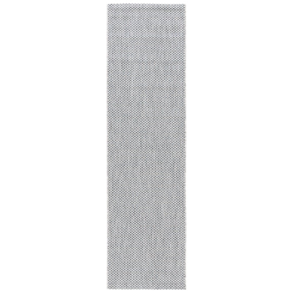 Safavieh Courtyard Finnian Solid Indoor/Outdoor Runner Rug, Gray/Navy, 2'3" x 20'