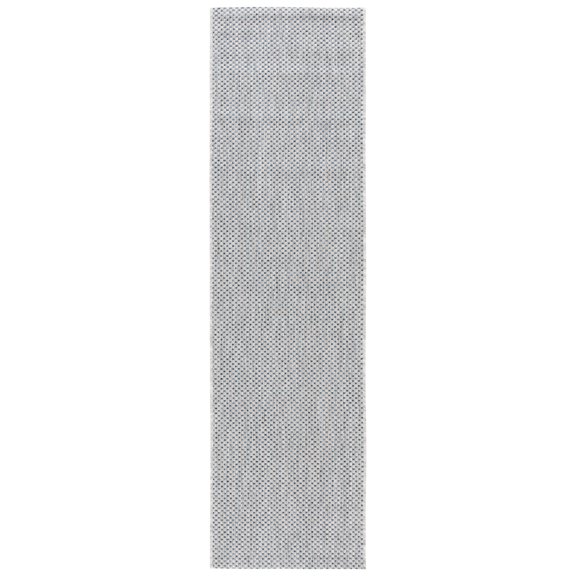 Safavieh Courtyard Finnian Solid Indoor/Outdoor Runner Rug, Gray/Navy, 2'3" x 22'