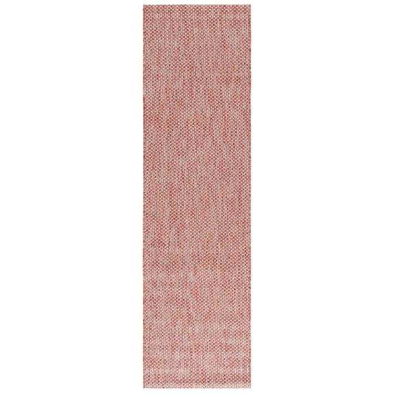 Safavieh Courtyard Finnian Solid Indoor/Outdoor Runner Rug, Red/Beige, 2'3" x 22'