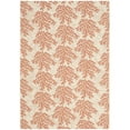 thumbnail image 1 of SAFAVIEH Courtyard Fionntan Botanical Indoor/Outdoor Area Rug, Beige/Terracotta, 4' x 5'7", 1 of 8
