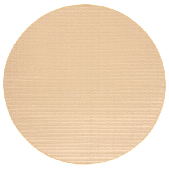 SAFAVIEH Courtyard Flint Checkered Indoor/Outdoor Area Rug, Gold/Beige, 6'7" x 6'7" Round