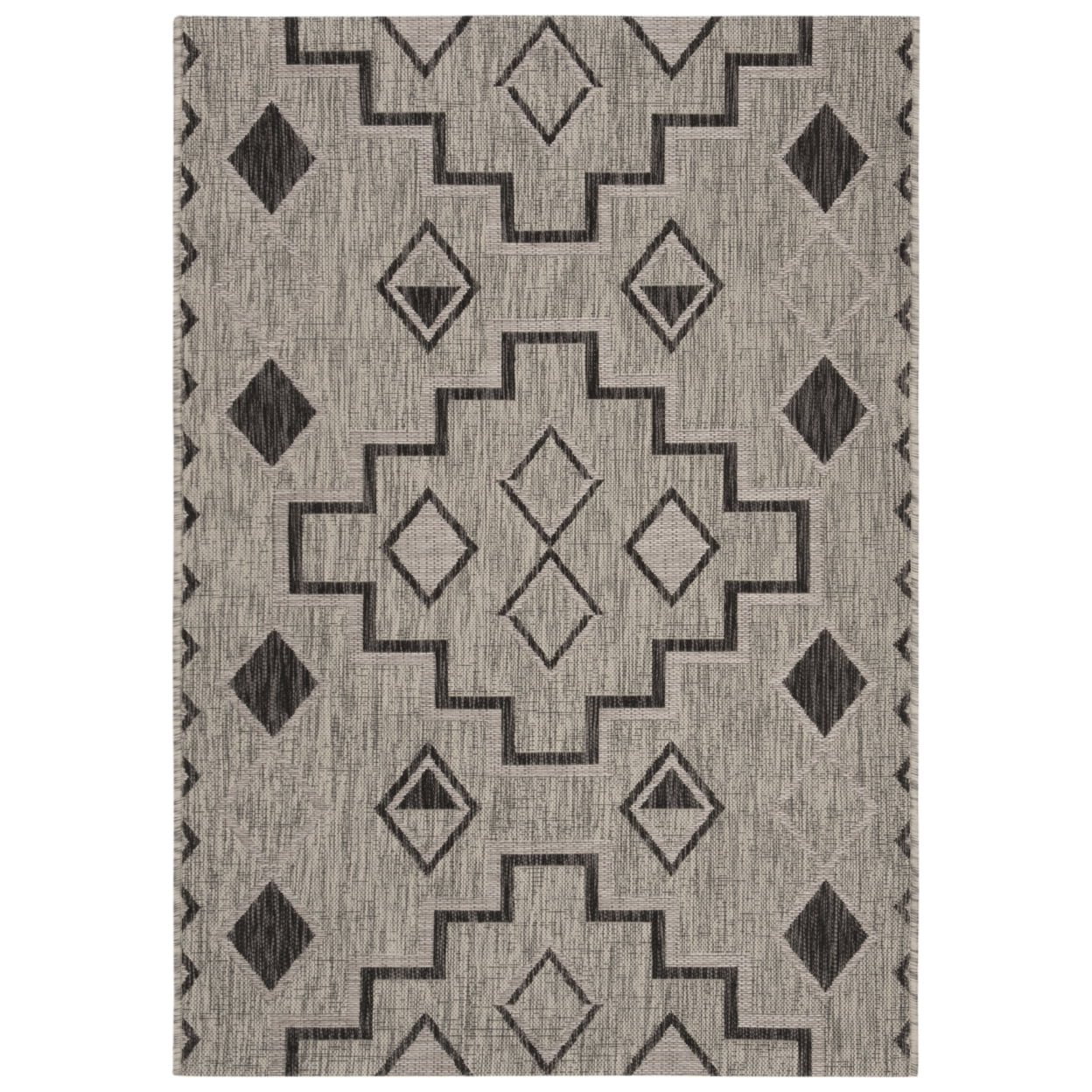 Aidan Grey 47"x67" Contemporary Easy-Care Indoor/Outdoor Rug