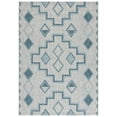 thumbnail image 1 of SAFAVIEH Courtyard Floella Geometric Indoor/Outdoor Area Rug, 4' x 5'7", Grey/Teal, 1 of 14