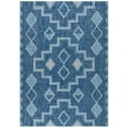thumbnail image 1 of SAFAVIEH Courtyard Floella Geometric Indoor/Outdoor Area Rug, 4' x 5'7", Navy/Aqua, 1 of 14