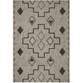 thumbnail image 1 of SAFAVIEH Courtyard Floella Geometric Indoor/Outdoor Area Rug, Grey/Black, 5'3" x 7'7", 1 of 16