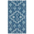 thumbnail image 1 of SAFAVIEH Courtyard Floella Geometric Indoor/Outdoor Area Rug, Navy/Aqua, 2' x 3'7", 1 of 14