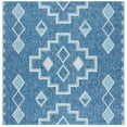 thumbnail image 1 of SAFAVIEH Courtyard Floella Geometric Indoor/Outdoor Area Rug, Navy/Aqua, 4' x 4' Square, 1 of 14