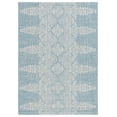 thumbnail image 1 of SAFAVIEH Courtyard Fowler Geometric Indoor/Outdoor Area Rug, Aqua/Grey, 5'3" x 7'7", 1 of 10