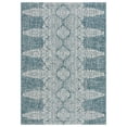 thumbnail image 1 of SAFAVIEH Courtyard Fowler Geometric Indoor/Outdoor Area Rug, Teal/Grey, 5'3" x 7'7", 1 of 6