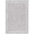 thumbnail image 1 of SAFAVIEH Courtyard Frazier Geometric Indoor/Outdoor Area Rug, Light Grey/Dark Grey, 5'3" x 7'7", 1 of 11