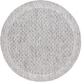 thumbnail image 1 of SAFAVIEH Courtyard Frazier Geometric Indoor/Outdoor Area Rug, Light Grey/Dark Grey, 6'7" x 6'7" Round, 1 of 11