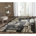 thumbnail image 1 of Safavieh Courtyard Gamal Novelty Indoor/Outdoor Area Rug, Black/Beige, 5'3" x 7'7", 1 of 7