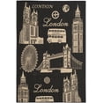 thumbnail image 1 of Safavieh Courtyard Gamal Novelty Indoor/Outdoor Area Rug, Black/Beige, 5'3" x 7'7", 1 of 9