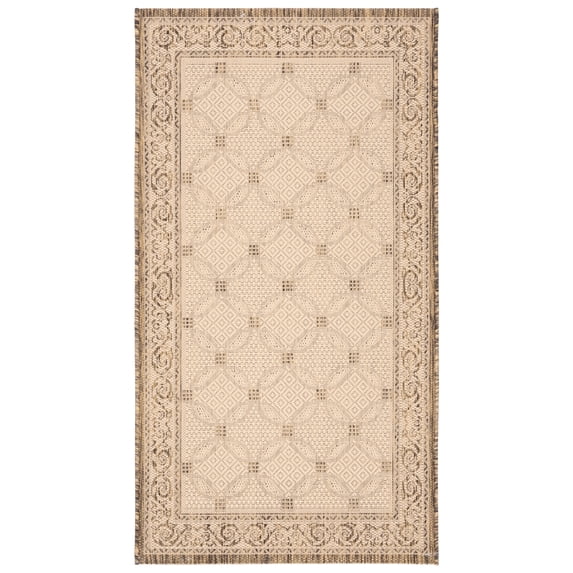 Safavieh Courtyard Gaus Oriental Indoor/Outdoor Area Rug, Natural/Brown, 2'7" x 5'