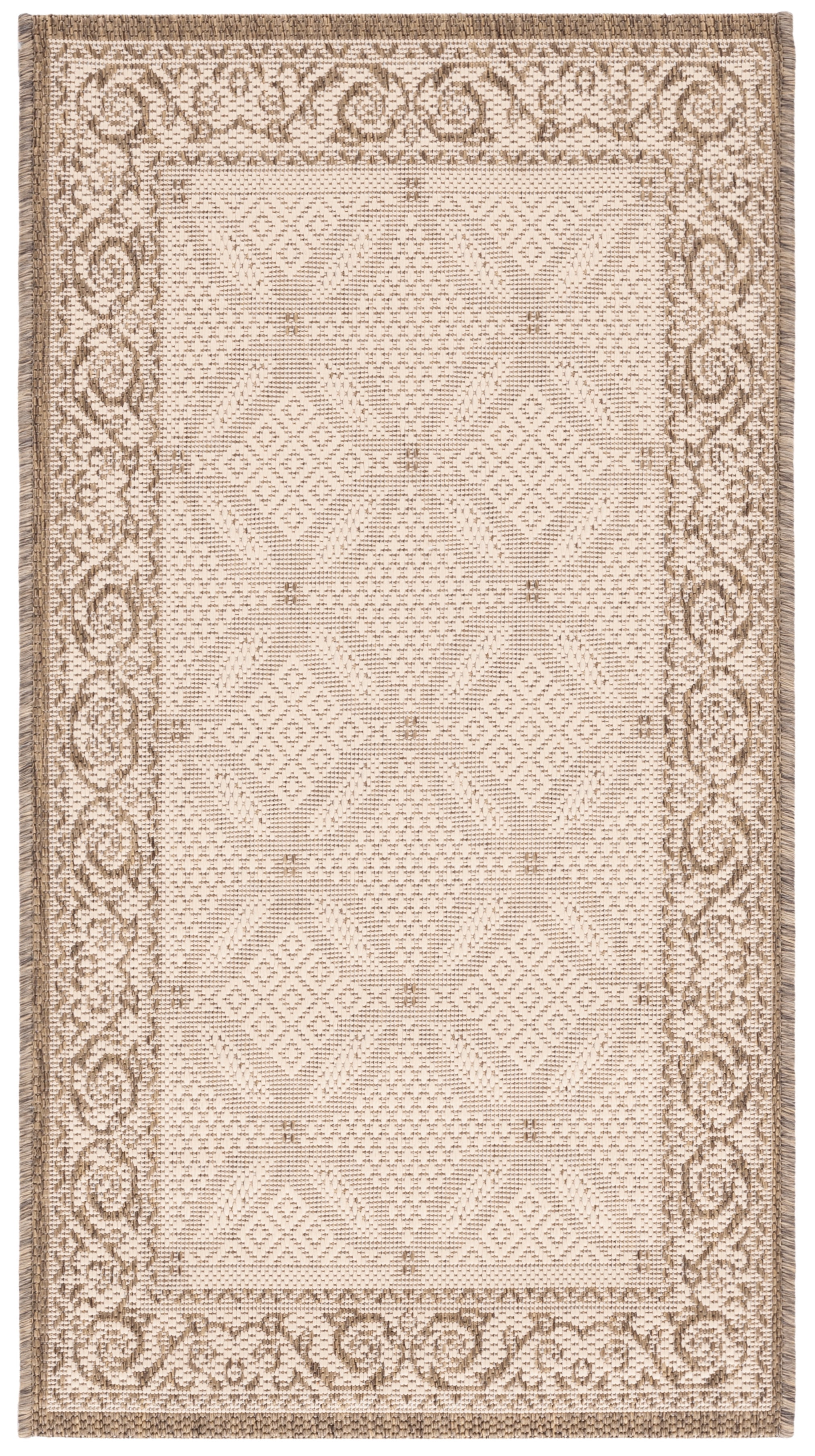 Safavieh Courtyard Gaus Oriental Indoor/Outdoor Area Rug, Natural/Brown, 2' x 3'7"
