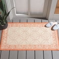 thumbnail image 1 of Safavieh Courtyard Gaus Oriental Indoor/Outdoor Area Rug, Natural/Terracotta, 2' x 3'7", 1 of 9