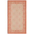 thumbnail image 1 of Safavieh Courtyard Gaus Oriental Indoor/Outdoor Area Rug, Natural/Terracotta, 2' x 3'7", 1 of 10