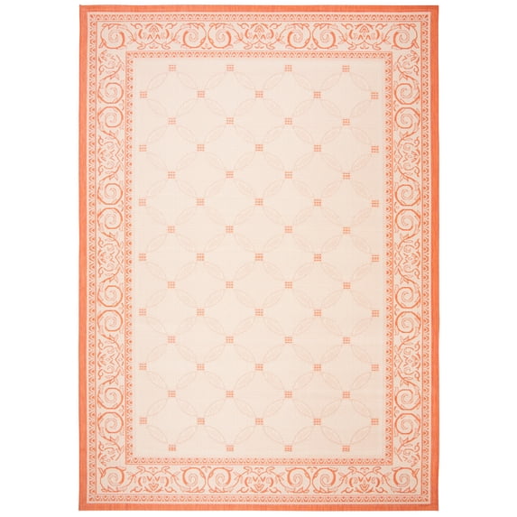 Safavieh Courtyard Gaus Oriental Indoor/Outdoor Area Rug, Natural/Terracotta, 8' x 11'