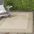 thumbnail image 1 of SAFAVIEH Courtyard Gaus Oriental Indoor/Outdoor Area Rug, Natural/Olive, 5'3" x 7'7", 1 of 9