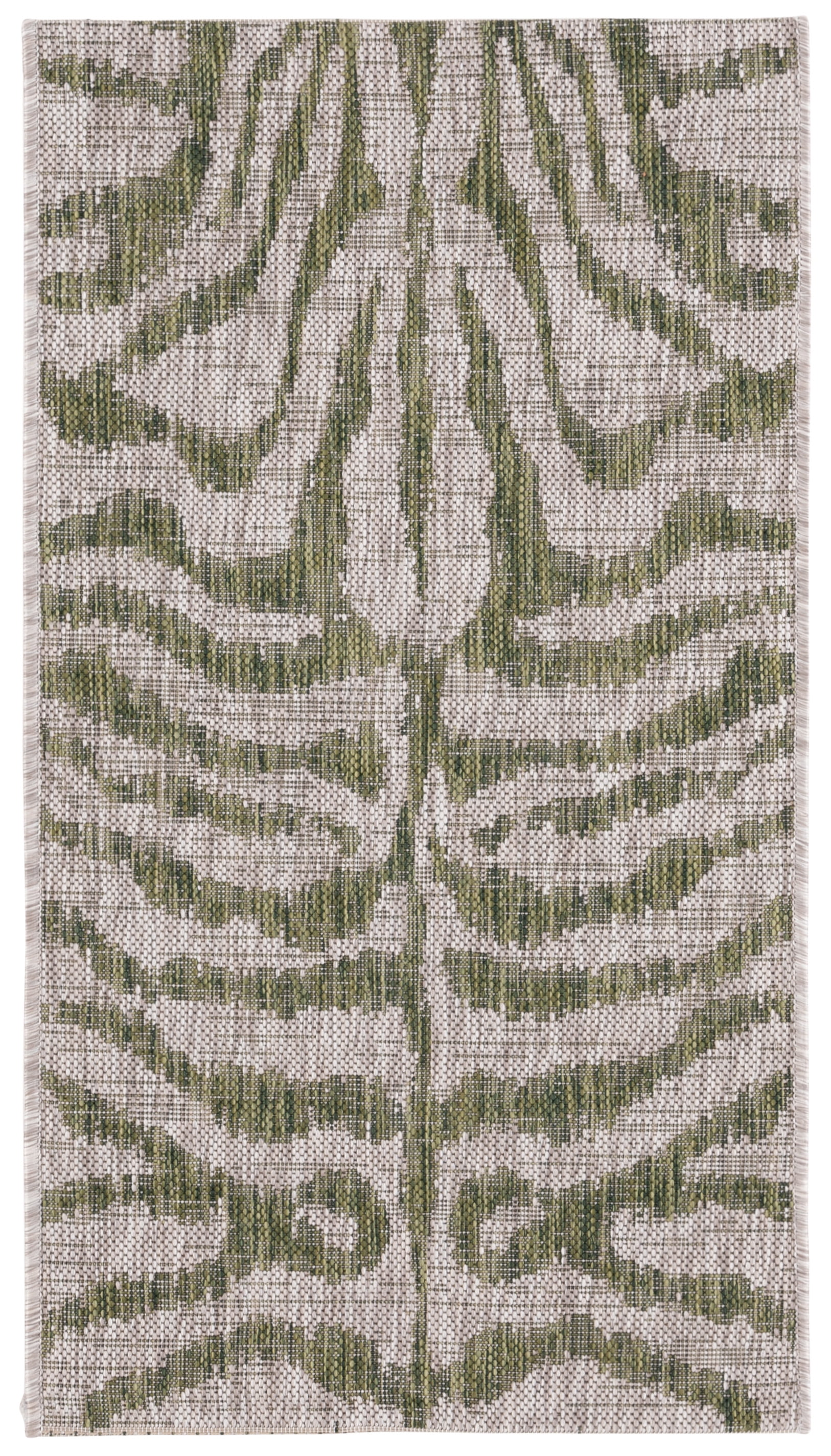 SAFAVIEH Courtyard Gerald Animal Indoor/Outdoor Area Rug, Grey/Green, 2'7" x 5'