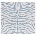 thumbnail image 1 of SAFAVIEH Courtyard Gerald Animal Indoor/Outdoor Area Rug, Ivory/Aqua, 6'7" x 6'7" Square, 1 of 13