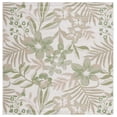 thumbnail image 1 of Safavieh Courtyard Gladwin Botanical Indoor/Outdoor Area Rug, Ivory/Green, 6'7" x 6'7" Square, 1 of 10