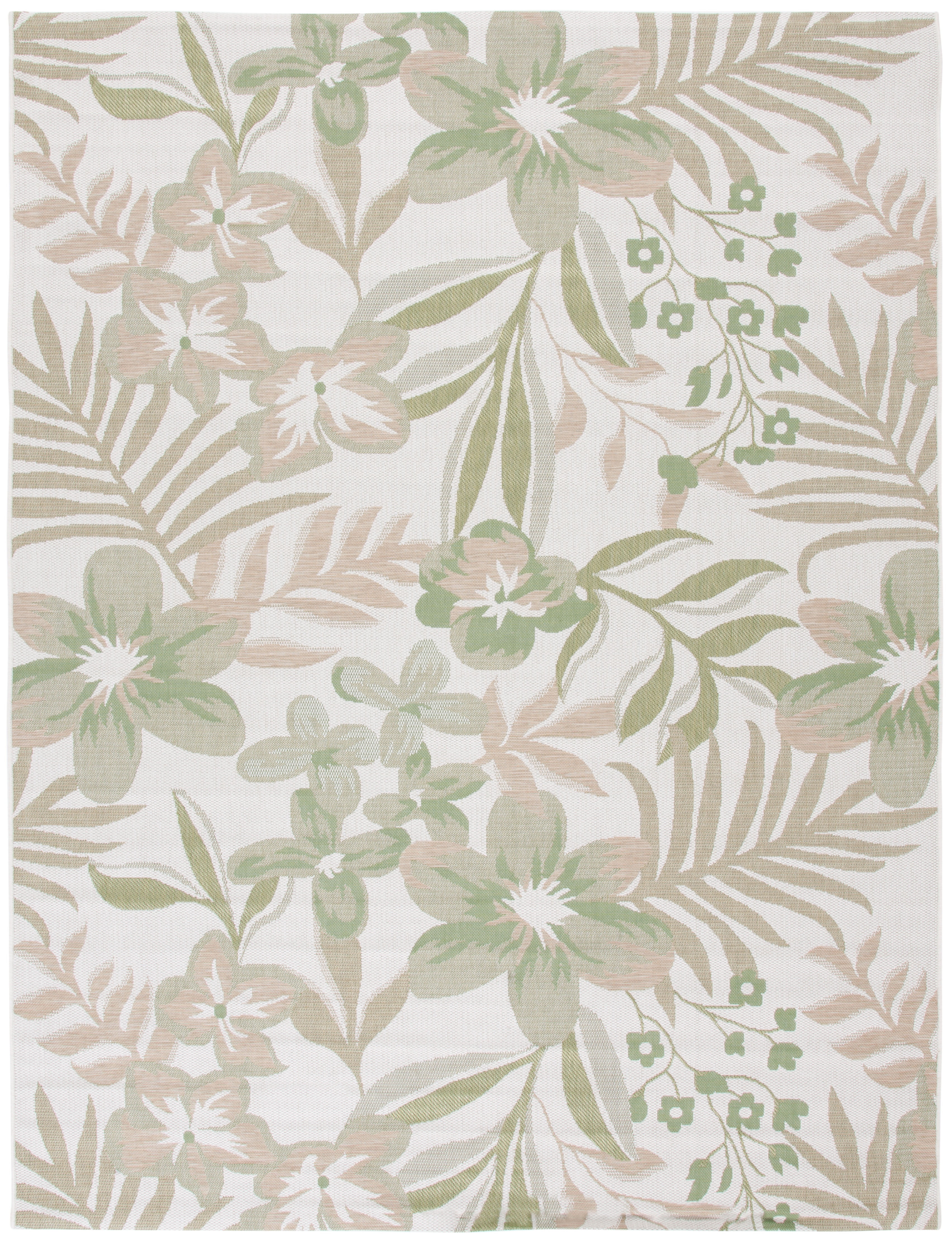 Safavieh Courtyard Gladwin Botanical Indoor/Outdoor Area Rug, Ivory/Green, 8' x 10'
