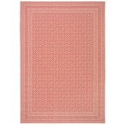 Safavieh Courtyard Grace Geometric Indoor/Outdoor Area Rug, Beige/Red, 5'3" x 7'7"