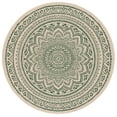 thumbnail image 1 of Safavieh Courtyard Gracelyn Medallion Indoor/Outdoor Area Rug, Beige/Dark Green, 6'7" x 6'7" Round, 1 of 9