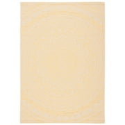 SAFAVIEH Courtyard Gracelyn Medallion Indoor/Outdoor Area Rug, Beige/Gold, 5'3" x 7'7"