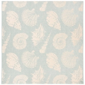 Safavieh Courtyard Harold Geometric Indoor/Outdoor Area Rug, Aqua/Beige, 6'7" x 6'7" Square
