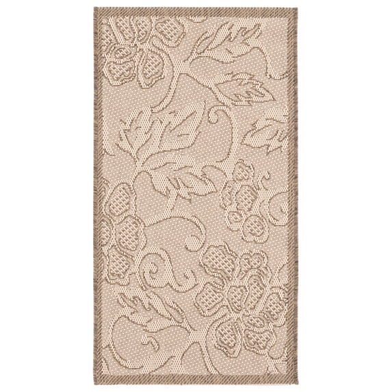 Safavieh Courtyard Helen Floral Indoor/Outdoor Area Rug, Natural/Brown, 2' x 3'7"