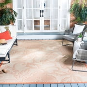 Safavieh Courtyard Helen Floral Indoor/Outdoor Area Rug, Natural/Terracotta, 2' x 3'7"