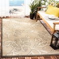 thumbnail image 1 of Safavieh Courtyard Helen Floral Indoor/Outdoor Area Rug, Sand/Black, 6'7" x 9'6", 1 of 10