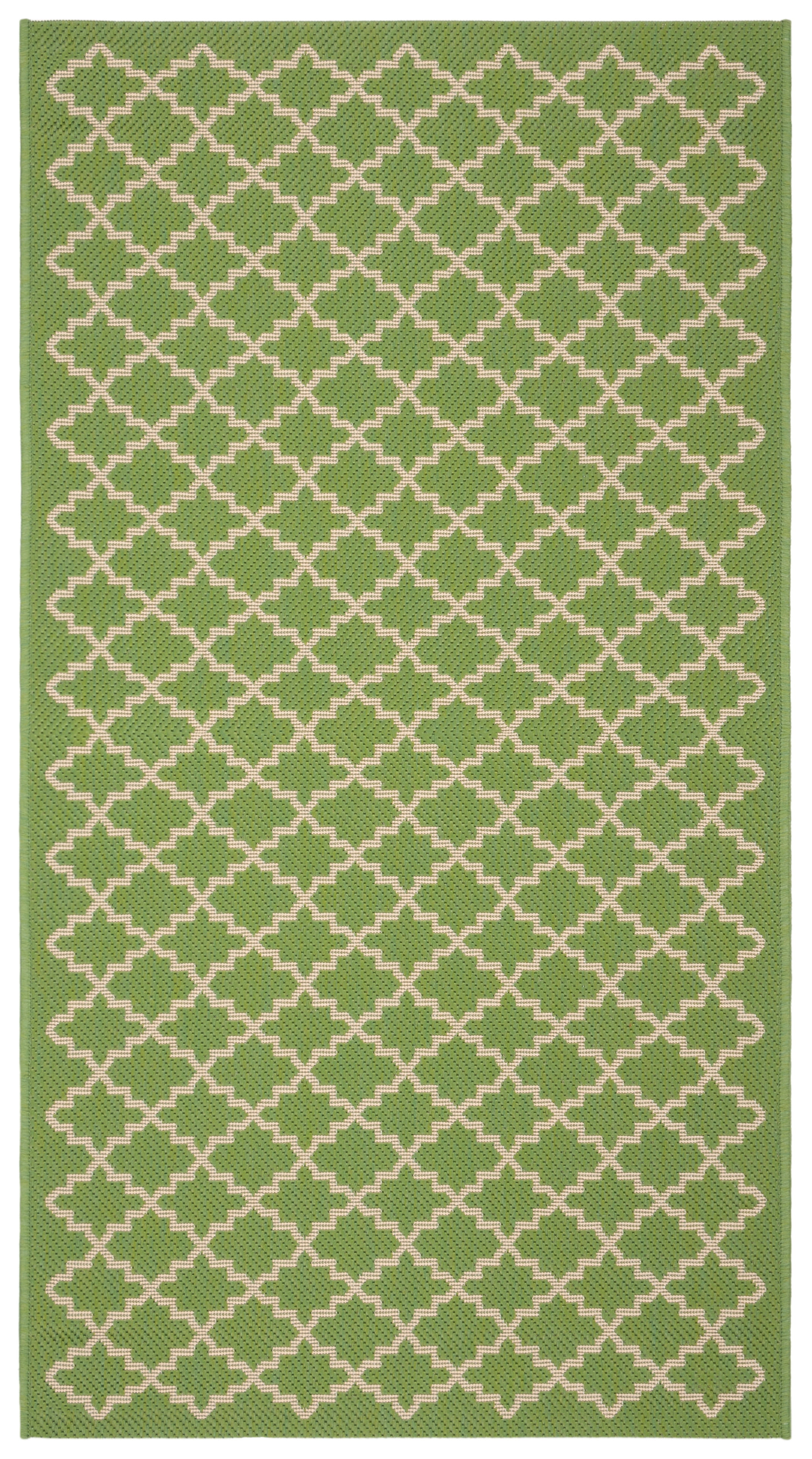 Safavieh Courtyard Hilbert Geometric Indoor/Outdoor Area Rug, Green/Beige, 2'7" x 5'