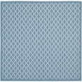thumbnail image 1 of Safavieh Courtyard Hilbert Geometric Indoor/Outdoor Area Rug, Blue/Beige, 4' x 4' Square, 1 of 18