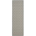 thumbnail image 1 of Safavieh Courtyard Hilbert Geometric Indoor/Outdoor Runner Rug, Anthracite/Beige, 2'3" x 8', 1 of 10