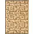 thumbnail image 1 of Safavieh Courtyard Holly Geometric Indoor/Outdoor Area Rug, Brown/Natural, 5'3" x 7'7", 1 of 6