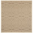thumbnail image 1 of SAFAVIEH Courtyard Holly Geometric Indoor/Outdoor Area Rug, Natural/Brown, 6'7" x 6'7" Square, 1 of 5