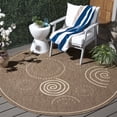 thumbnail image 1 of Safavieh Courtyard Hugo Oriental Indoor/Outdoor Area Rug, Brown/Natural, 5'3" x 5'3" Round, 1 of 12