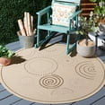 thumbnail image 1 of Safavieh Courtyard Hugo Oriental Indoor/Outdoor Area Rug, Natural/Brown, 6'7" x 6'7" Round, 1 of 9